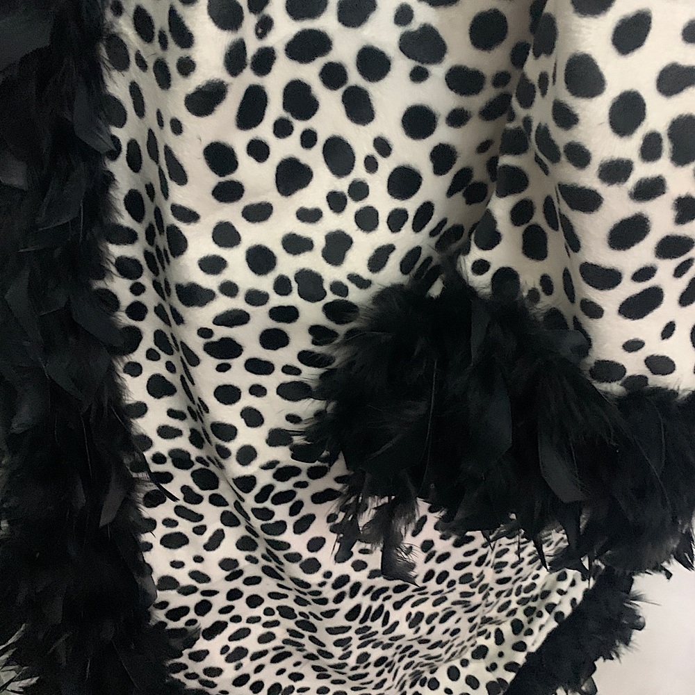 Jacket long black and white
